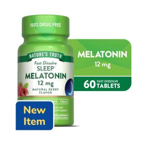 Nature's Truth Natural Berry Flavor Fast Dissolve Tablets 12 Mg Sleep Melatonin