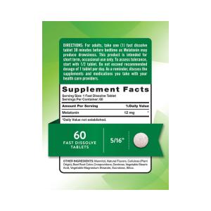 Nature's Truth Natural Berry Flavor Fast Dissolve Tablets 12 Mg Sleep Melatonin