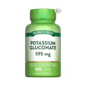 Nature's Truth Potassium Gluconate, 595 Mg, Caplets