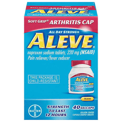 Aleve All Day Strong Gelcaps 220 Mg Soft Grip Arthritis Cap
