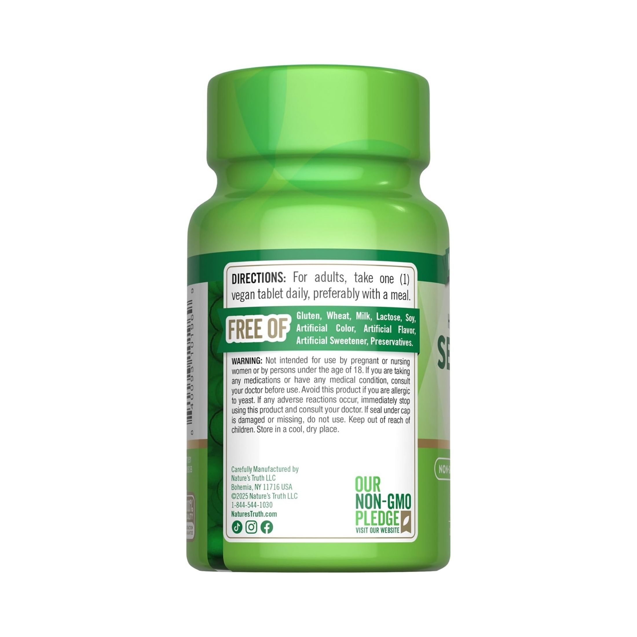 Nature's Truth High Potency Selenium, 200 Mcg, 100 Tablets