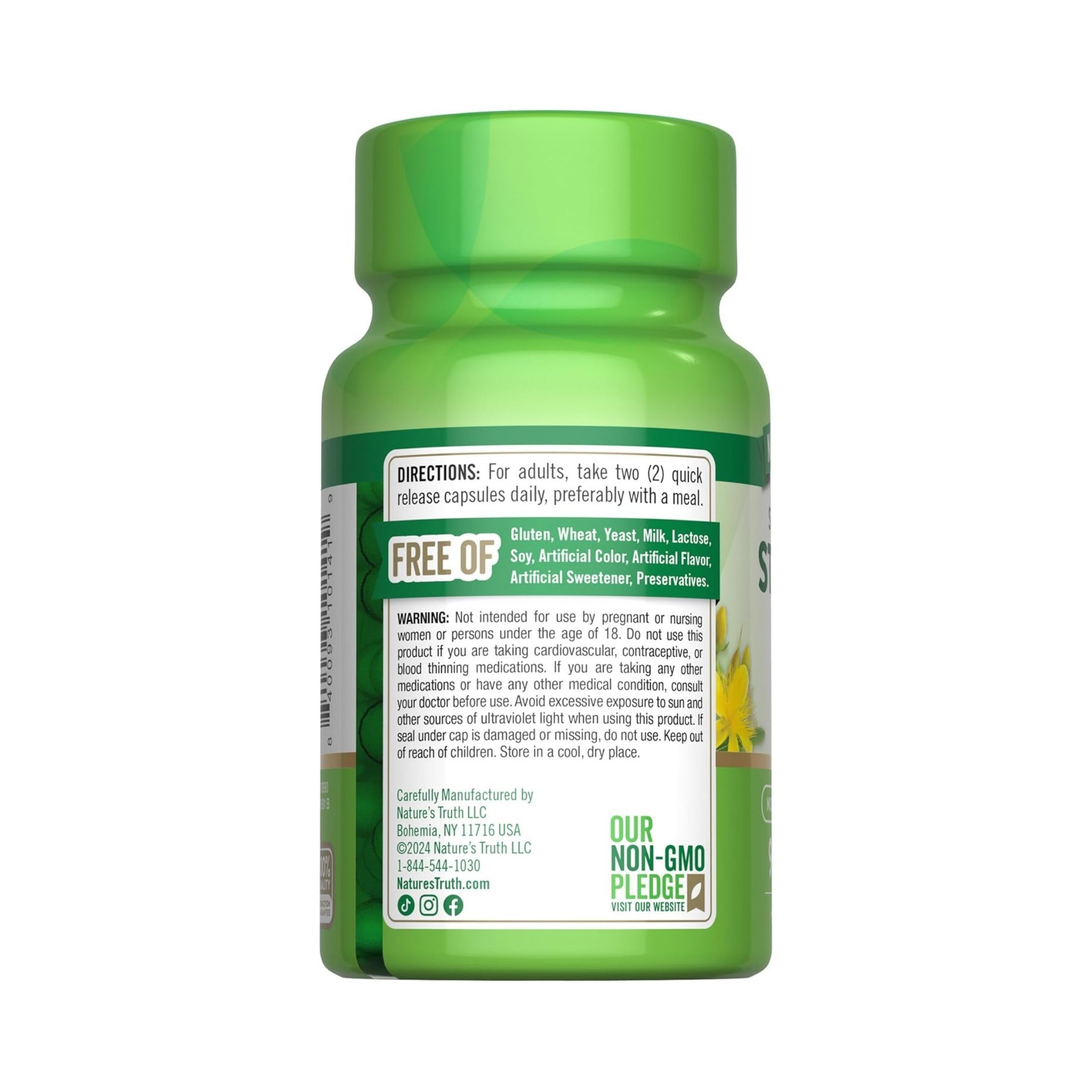Nature's Truth Standardized St John's Wort 300 Mg Capsules