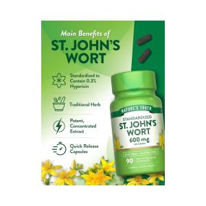 Nature's Truth Standardized St John's Wort 300 Mg Capsules