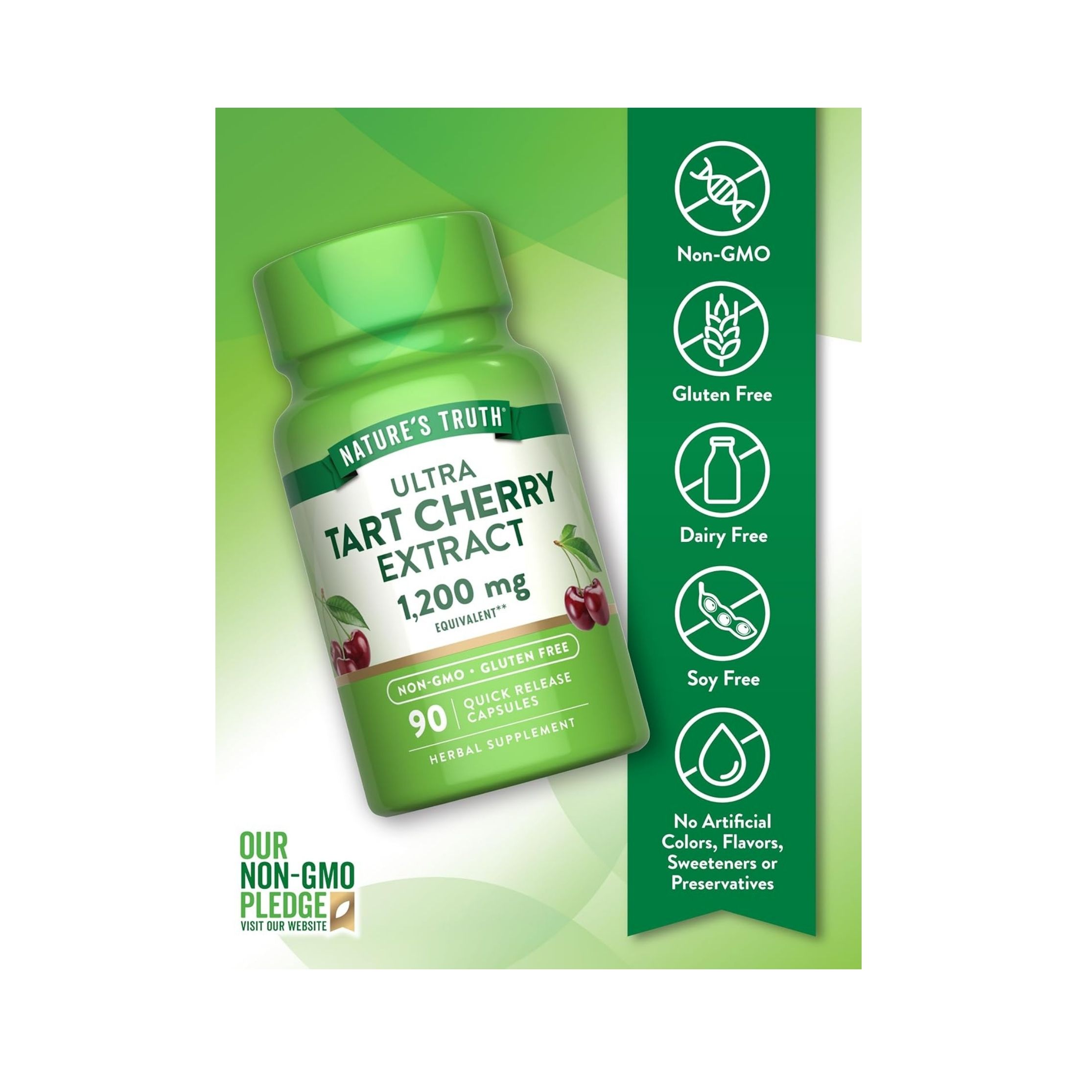 Nature's Truth Ultra Tart Cherry Extract Dietary Supplement Capsules - 90ct