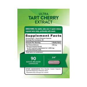 Nature's Truth Ultra Tart Cherry Extract Dietary Supplement Capsules - 90ct