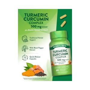 Nature's Truth Turmeric Curcumin Complex 500 Mg Plus Black Pepper Extract