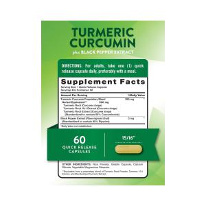 Nature's Truth Turmeric Curcumin Complex 500 Mg Plus Black Pepper Extract