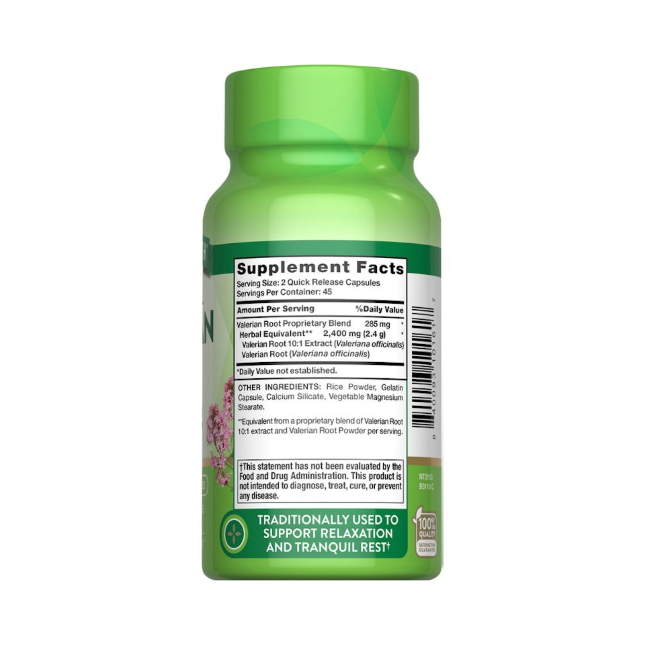 Nature's Truth Valerian Root 2,400mg Quick Release Capsules 90ct