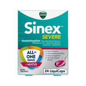 Vicks Nasal Decongestant, Severe, All In One, Sinus, Non Drowsy, Liqui Caps