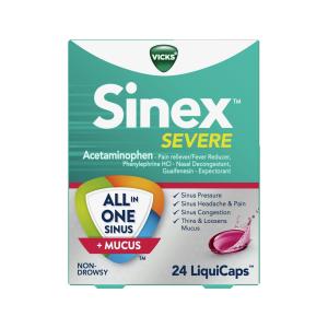 Vicks Nasal Decongestant, Severe, All In One, Sinus, Non Drowsy, Liqui Caps