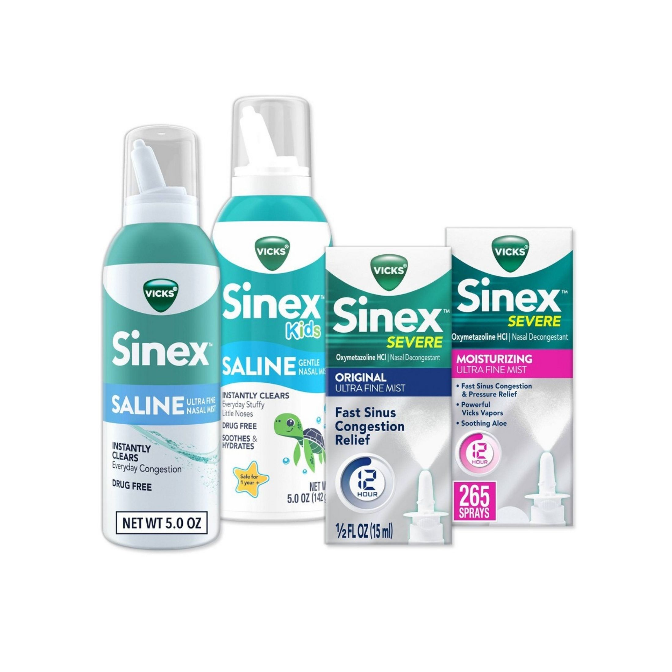 Vicks Sinex Severe Original Ultra Fine Mist Nasal Decongestant Spray - Oxymetazoline HCl - 0.5 Fl Oz