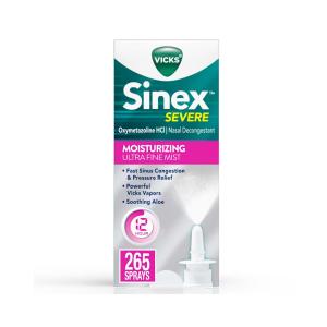 Vicks Sinex Severe Moisturizing Ultra Fine Mist Nasal Decongestant 0.5 Fl Oz