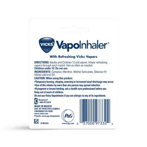 Vicks Vapo Inhaler Non-medicated Refreshing Menthol ( 1 Tube )-g7