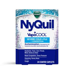 Vicks Cold & Flu + Congestion, Severe, Coated Caplets