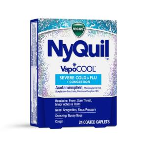 Vicks Cold & Flu + Congestion, Severe, Coated Caplets