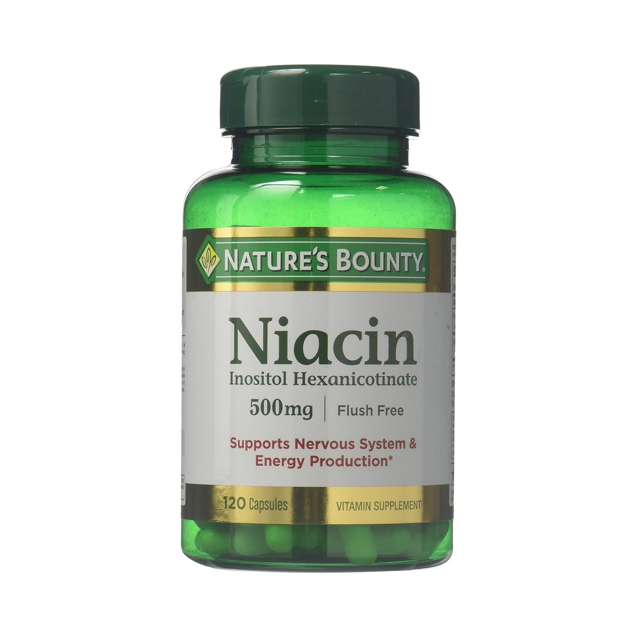 Nature's Bounty Flush Free Niacin Capsules 500mg