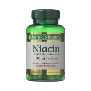 Nature's Bounty Flush Free Niacin Capsules 500mg
