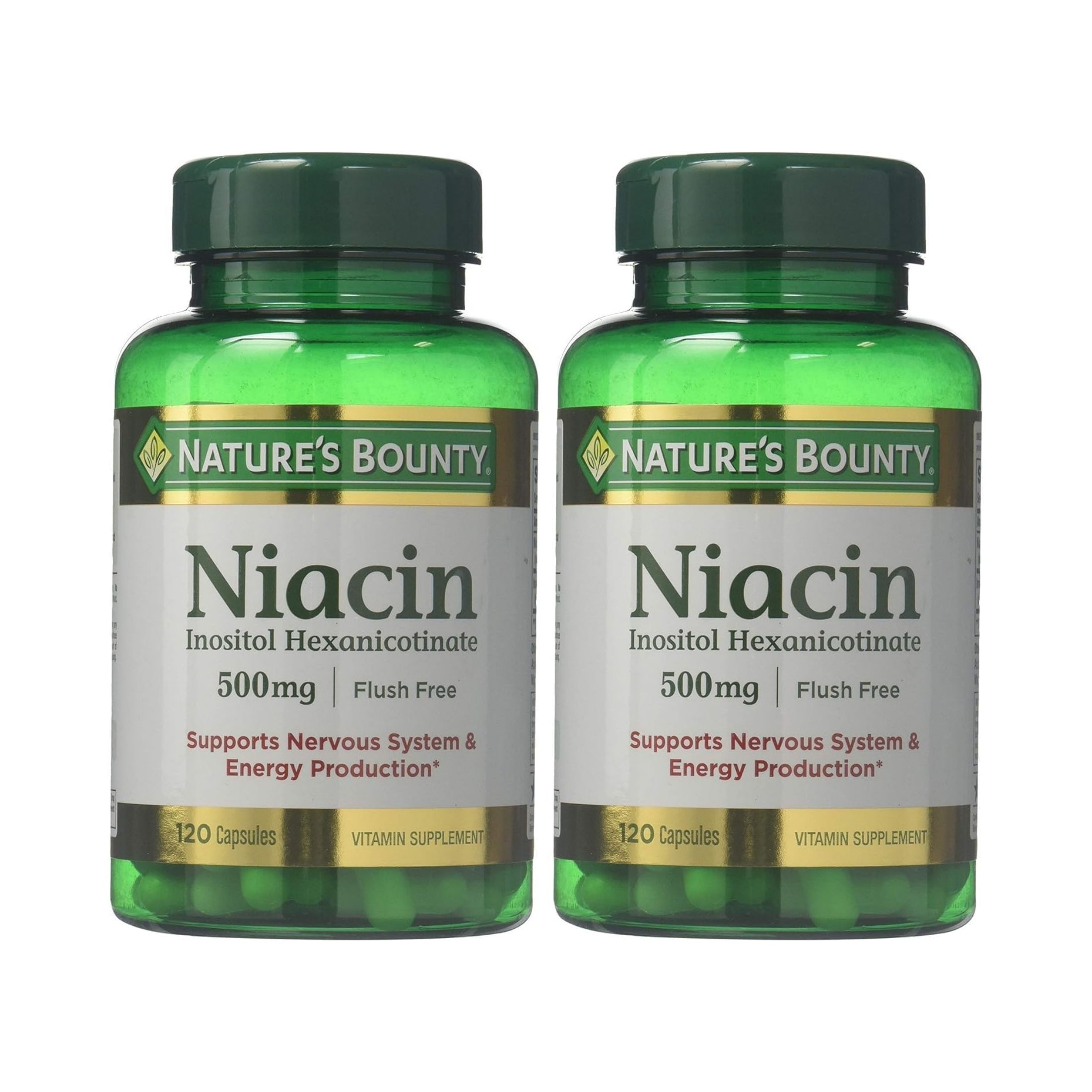 Nature's Bounty Flush Free Niacin Capsules 500mg