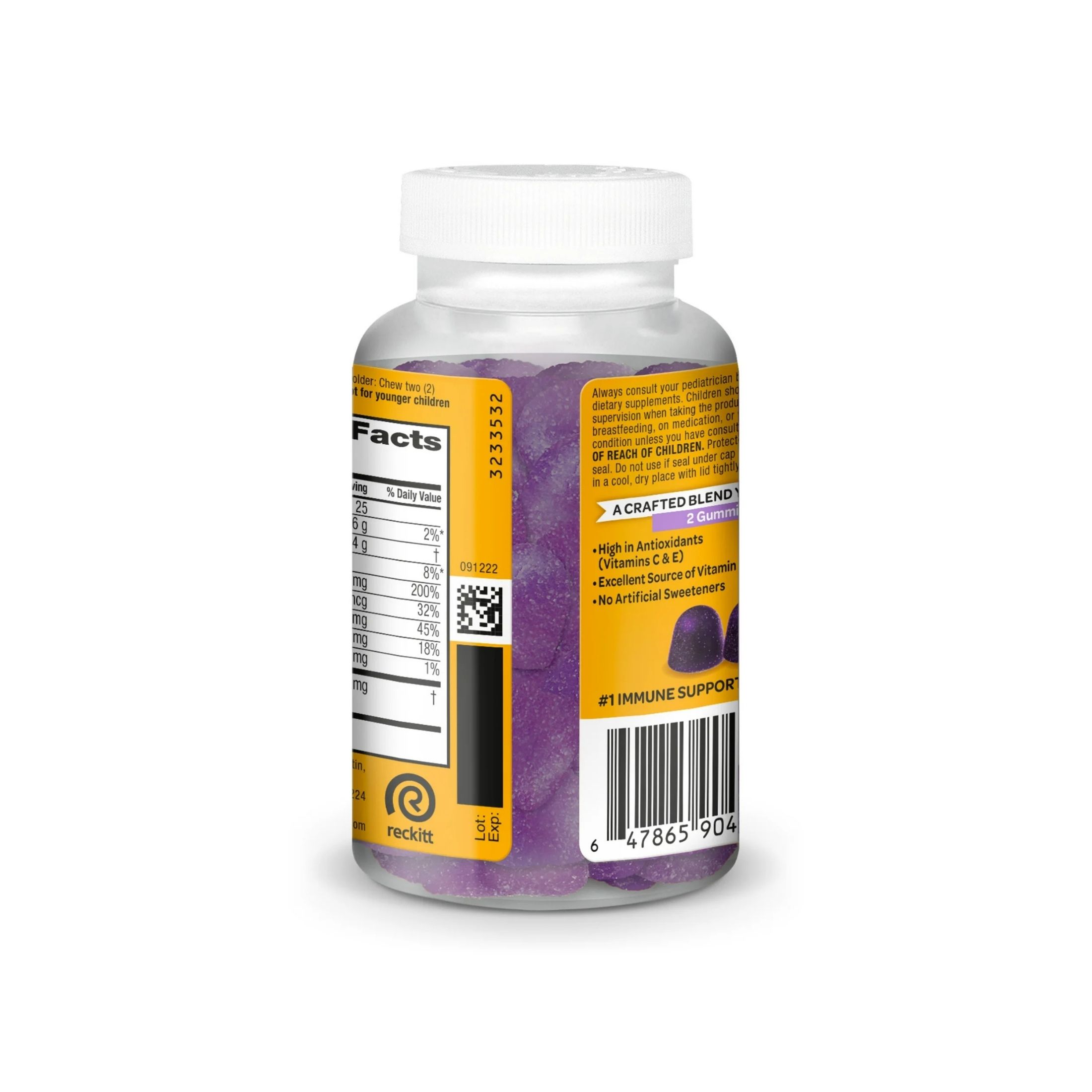 Airborne Immune Support Supplement, 180 Mg, Gummies, Elderberry Flavor