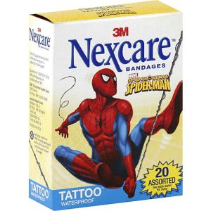 Nexcare Bandages, Tattoo, Waterproof, Marvel Spider-Sense Spider-Man