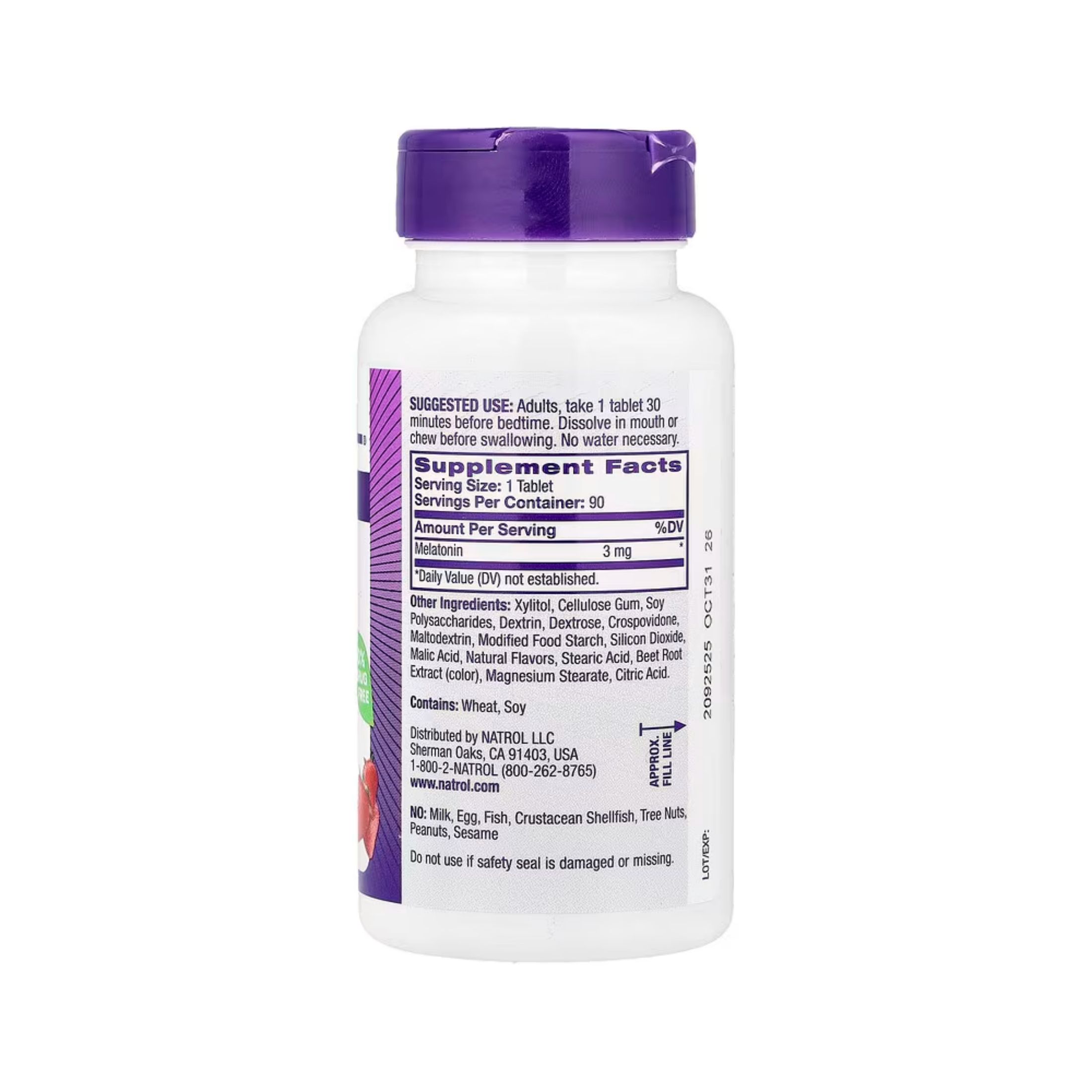 Natrol Fast Dissolve Tablets Strawberry Flavor 3 Mg Melatonin