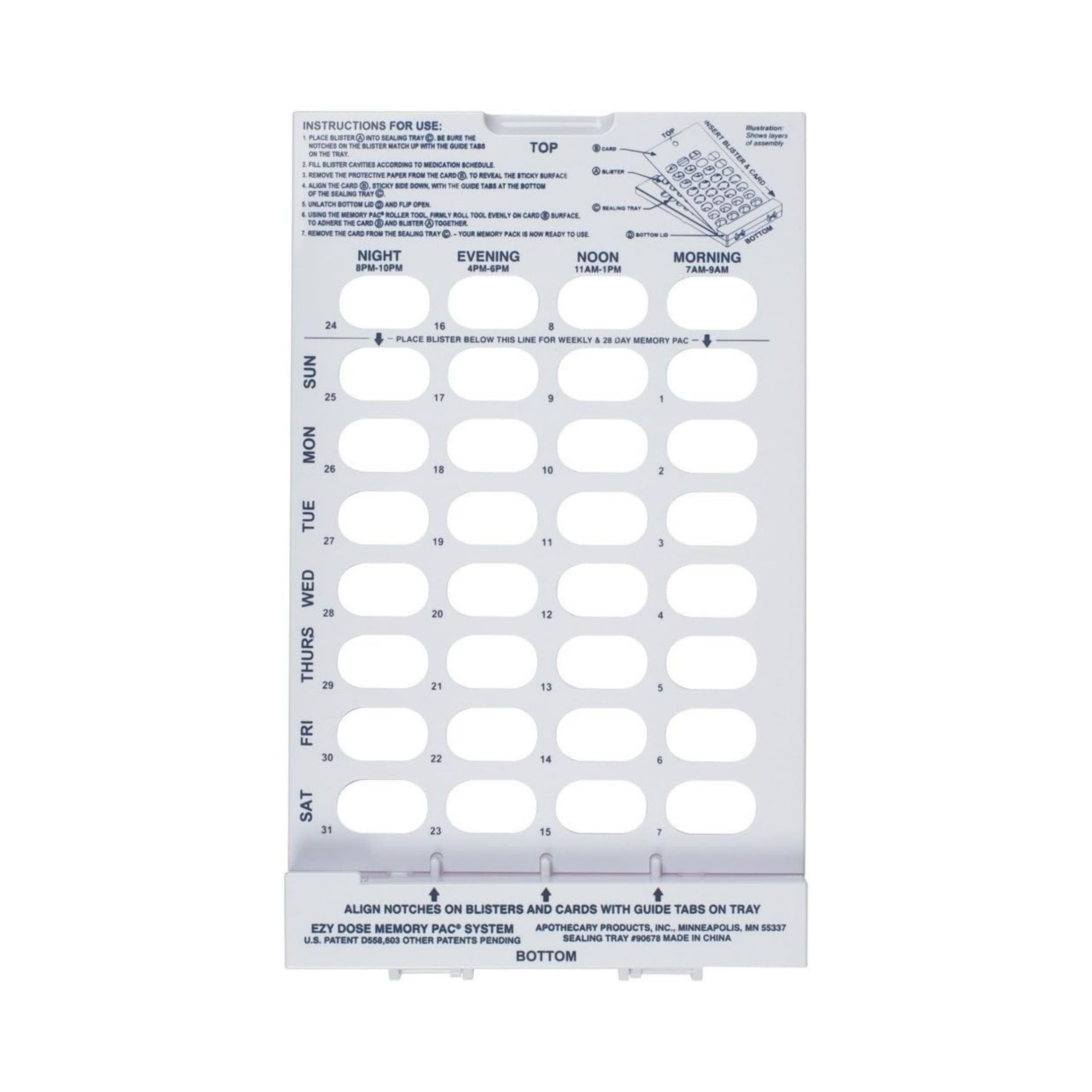 Ezy Dose Daily/Monthly Cards - 32 Day