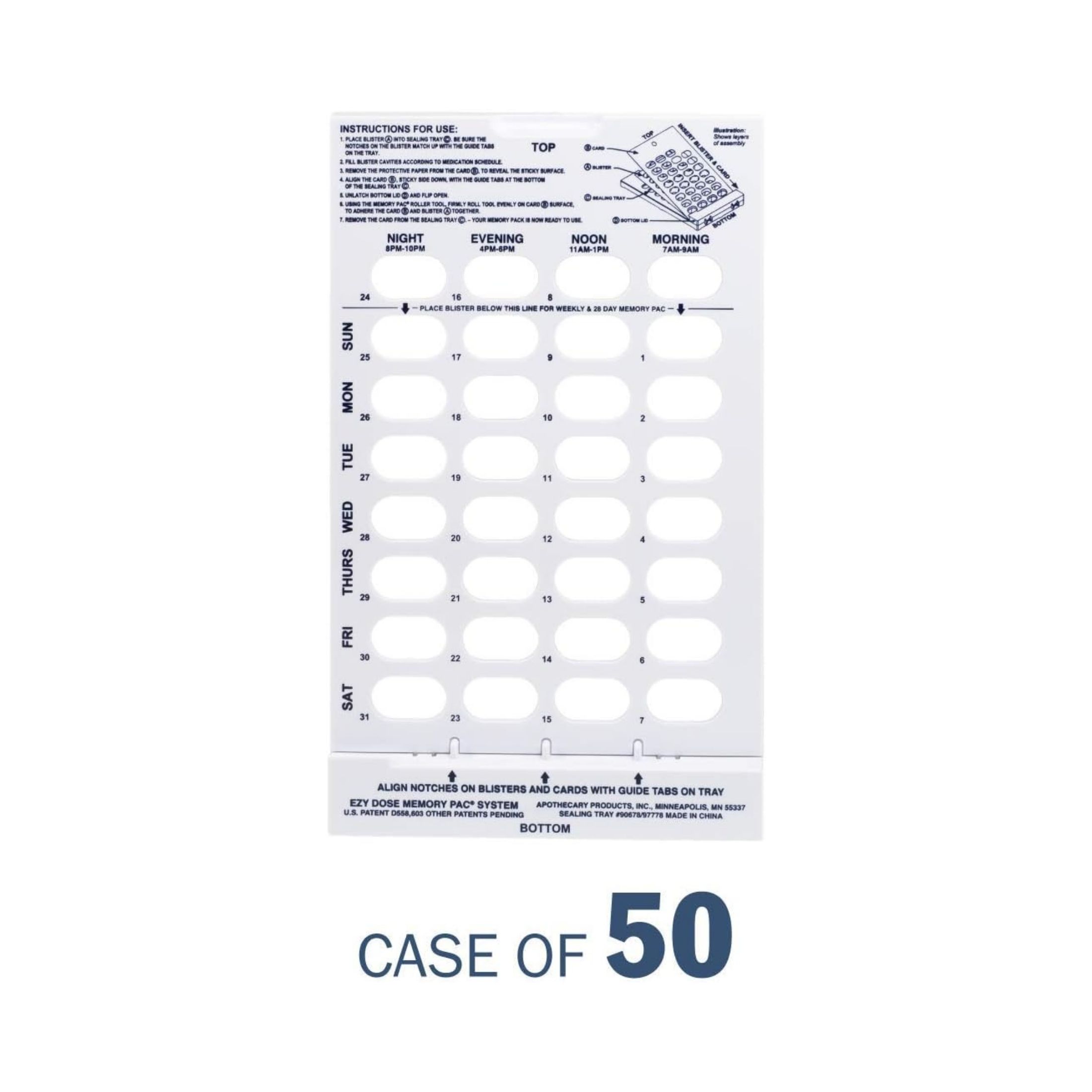 Ezy Dose Daily/Monthly Cards - 32 Day