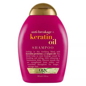 OGX Anti-Breakage + Keratin Oil Fortifying Anti-Frizz Shampoo For Damaged Hair & Split Ends - 13 Fl Oz