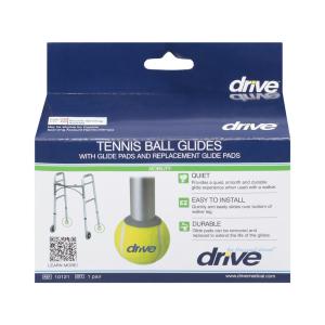 Drive Medical Walker Rear Tennis Ball Glides With Additional Glide Pads