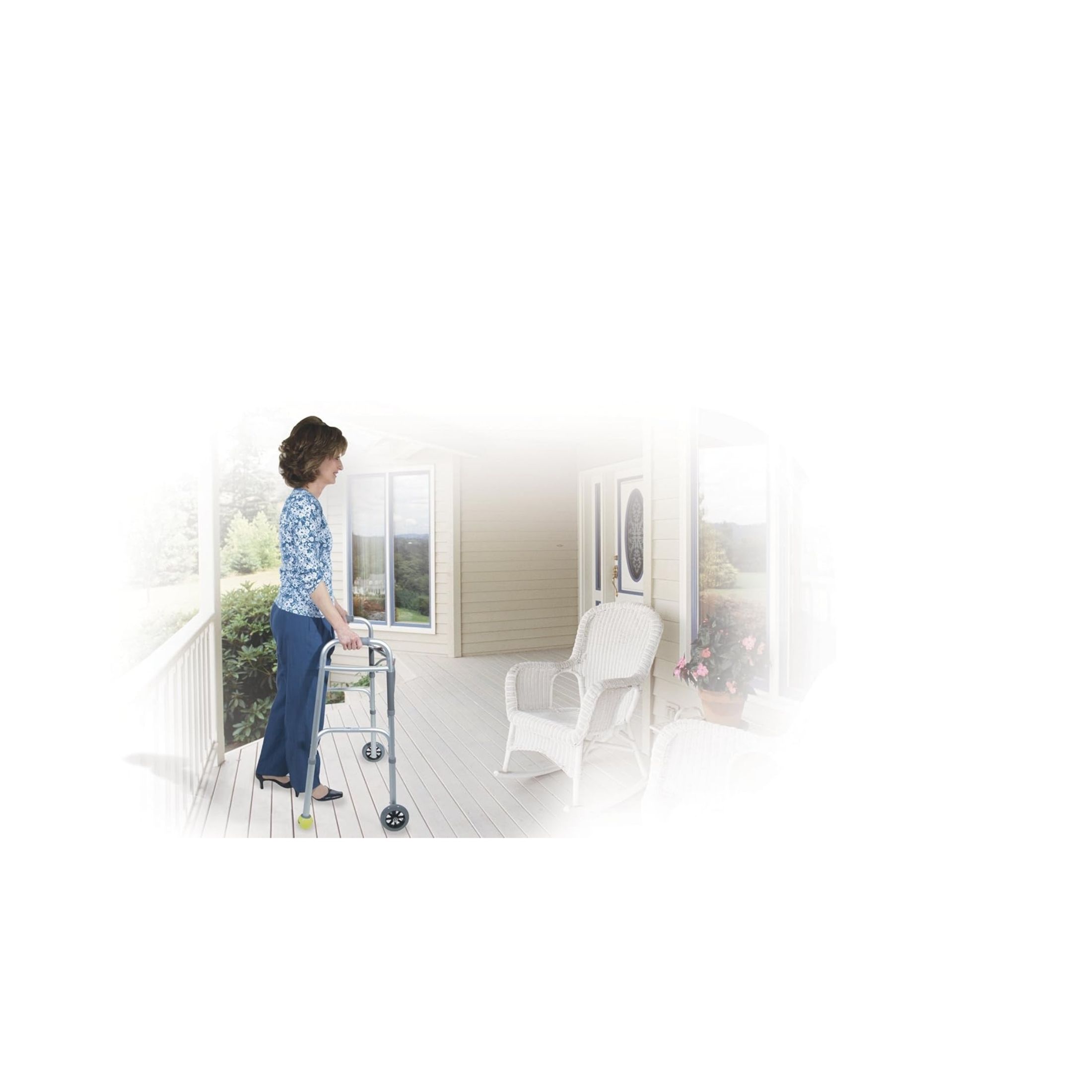 Drive Medical Walker Rear Tennis Ball Glides With Additional Glide Pads