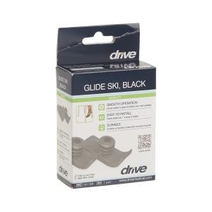 Drive Medical Walker Ski Glides, Black - 1 Pair