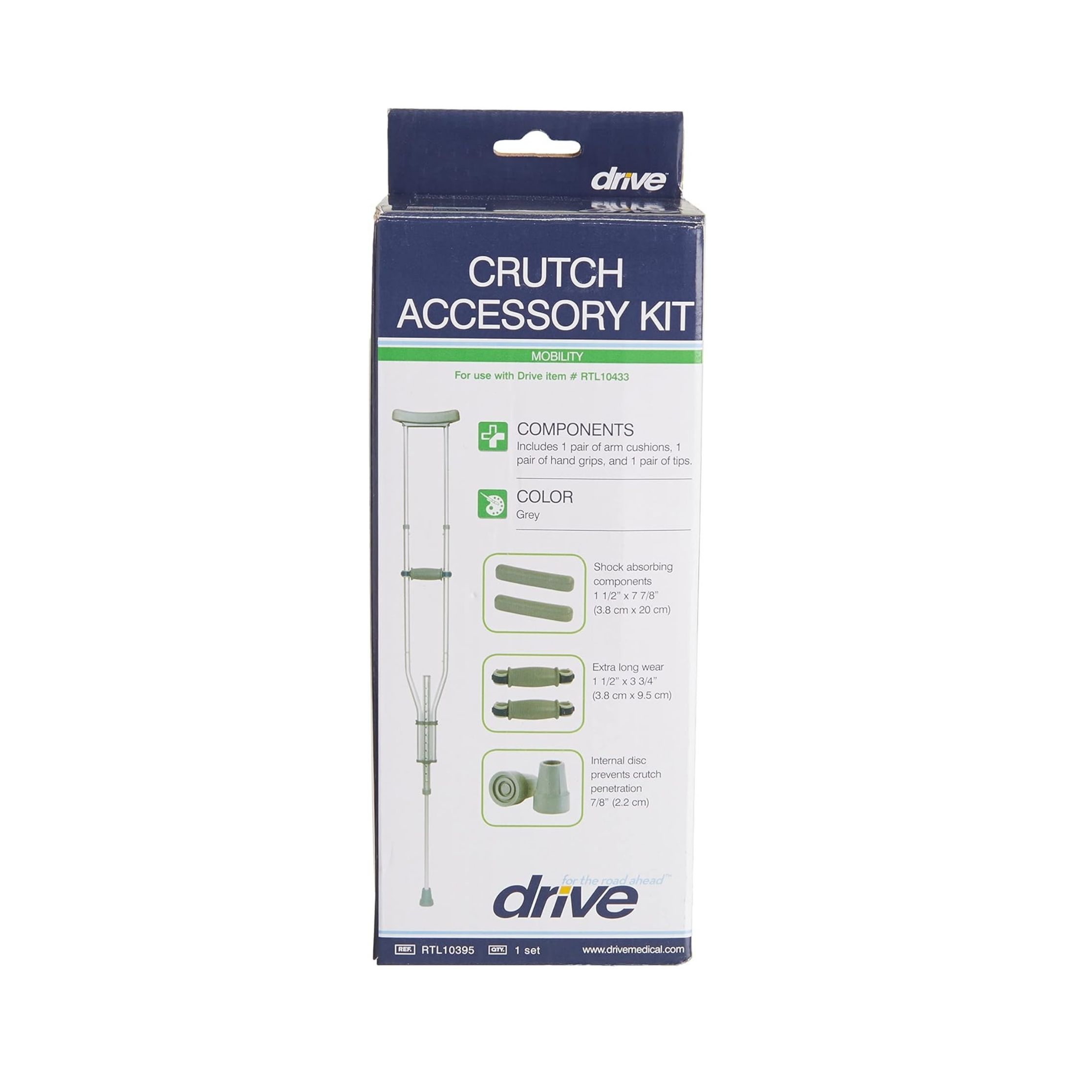 Drive Medical Crutch Accessory Replacement Kit For Universal Crutches