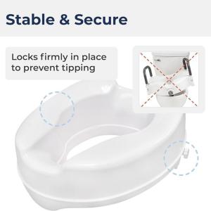 Drive Medical Raised Toilet Seat With Lock 4 White