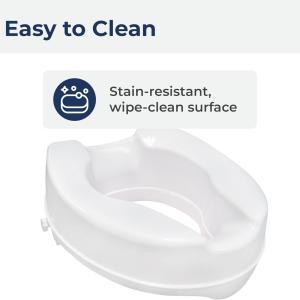 Drive Medical Raised Toilet Seat With Lock 4 White