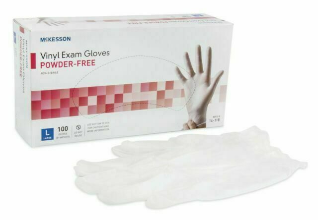 McKesson Exam Glove Nonsterile Powder Vinyl Smooth Clear Small -box Of 100