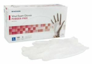 McKesson Exam Glove Nonsterile Powder Vinyl Smooth Clear Small -box Of 100