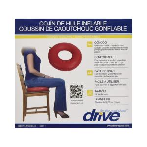 Drive Medical Inflatable Rubber Cushion, Red