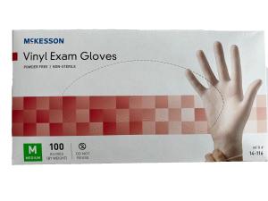 McKesson Vinyl Exam Glove, Medium, 100 Per New Box With Free Shipping