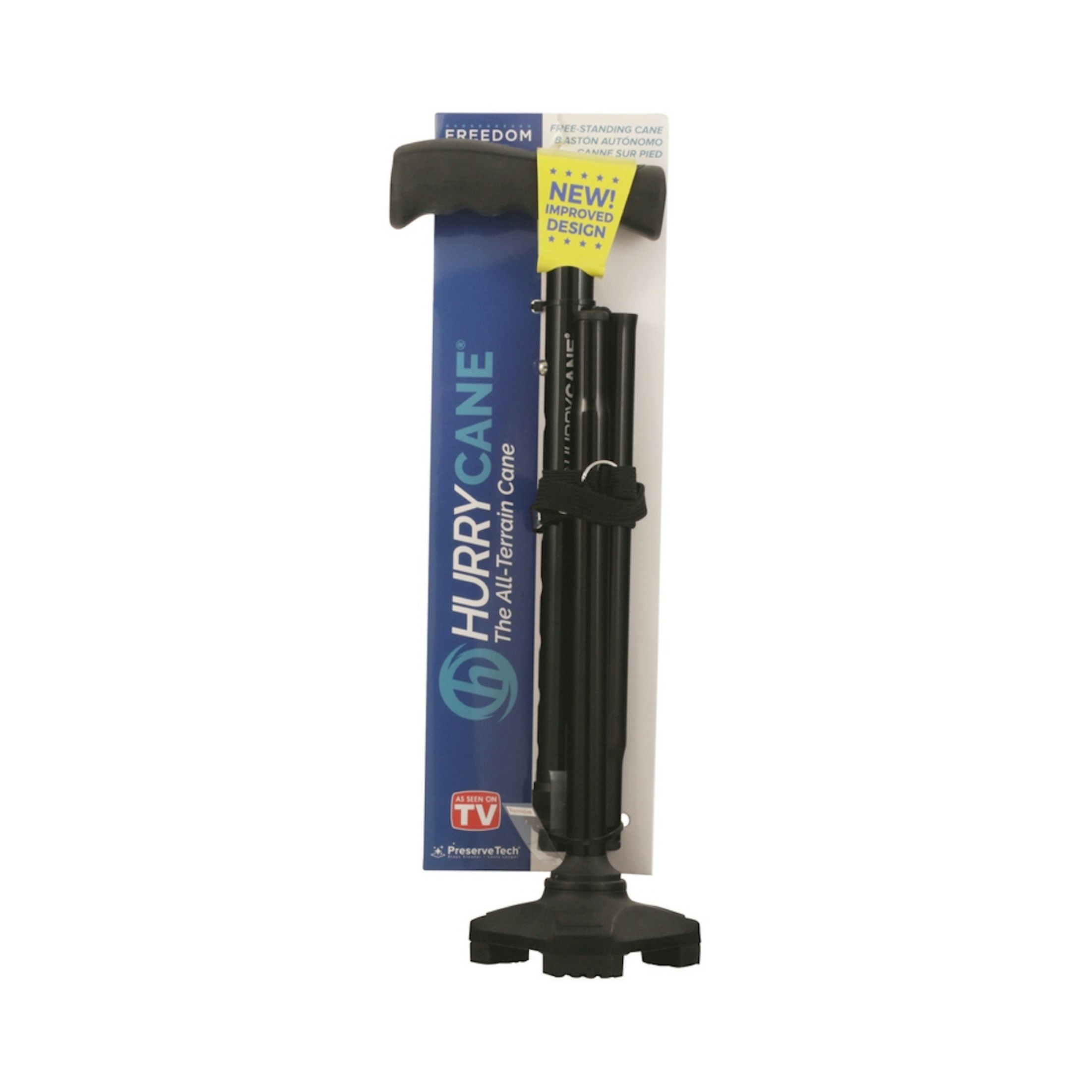 HurryCane Drive Medical Freedom Edition Folding With T Handle, Black