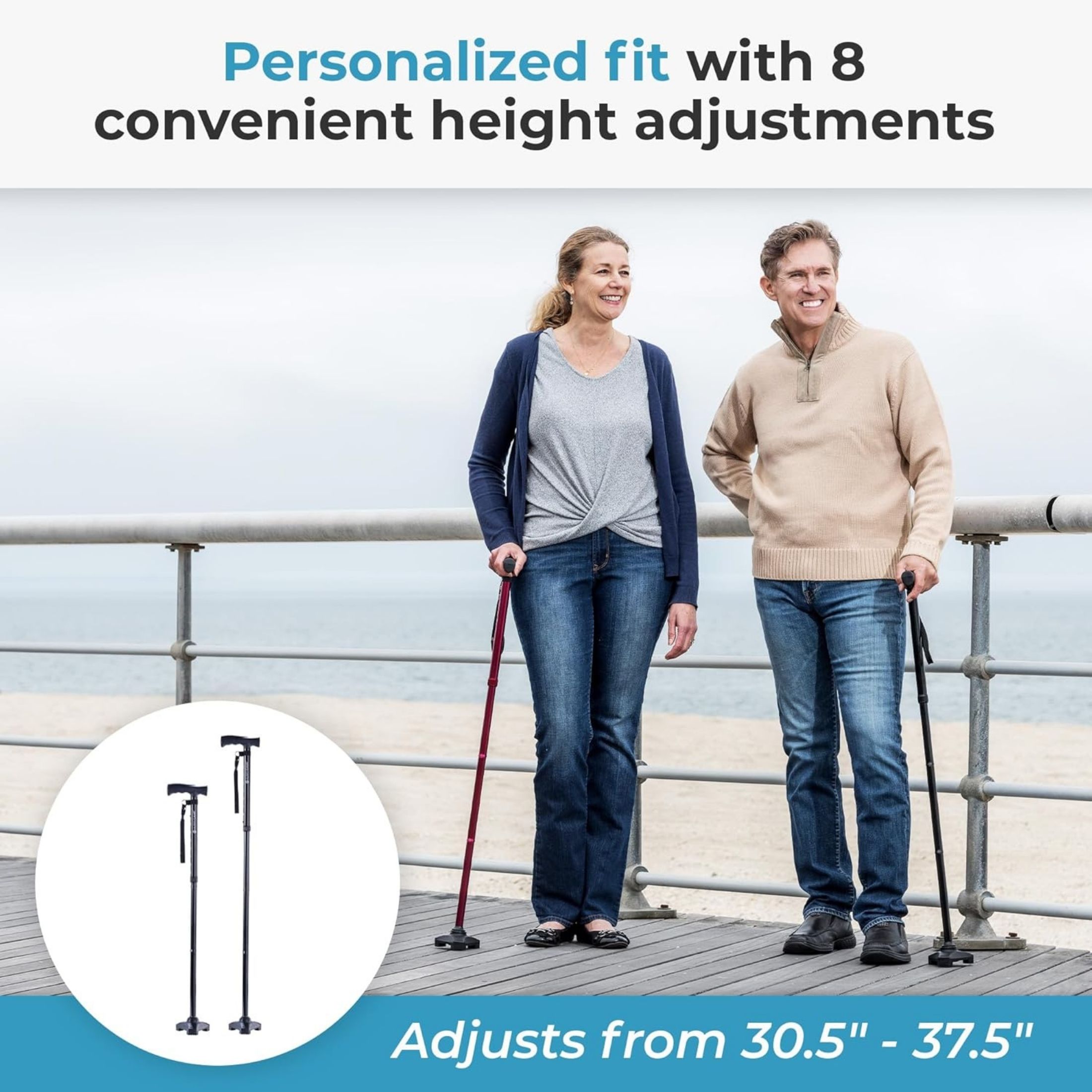 HurryCane Drive Medical Freedom Edition Folding With T Handle, Black