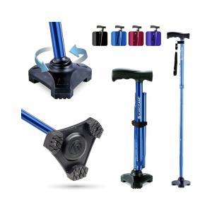 HurryCane Drive Medical Freedom Edition Folding With T Handle, Black