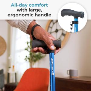 HurryCane Drive Medical Freedom Edition Folding With T Handle, Black