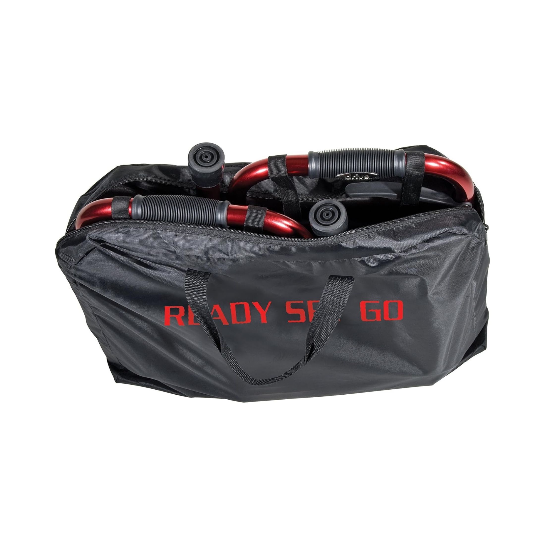 Drive Medical Portable Folding Travel Walker With 5" Wheels And Fold Up Legs