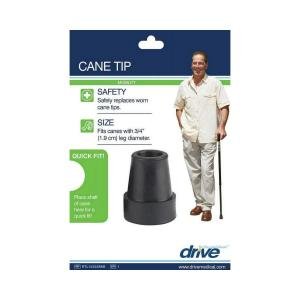 Drive Medical Replacement Cane Tip – 3/4 Inch Diameter, Black
