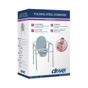 Drive Medical Steel Folding Frame Commode