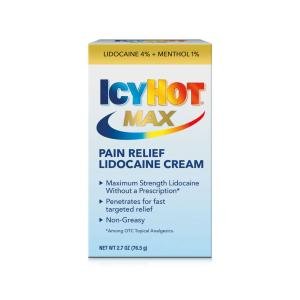 Icy Hot Max Strength Lidocaine Plus Menthol Pain Relieving Cream