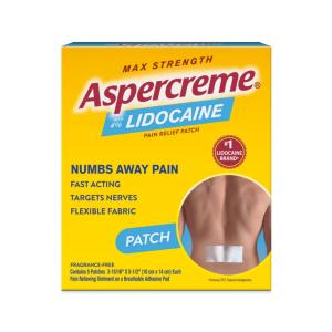 Aspercreme 4% Lidocaine Max Strength Odor Free Pain Relief Patch