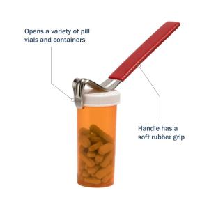 Ezy Dose Vial Cap Opener 6-1/2 Inch Length Red 23298