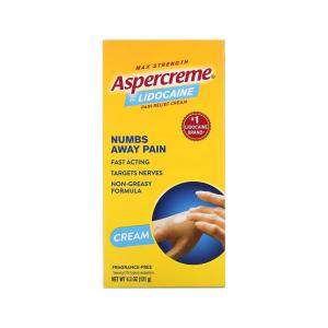 Aspercreme Max Strength Pain Relief Cream With 4% Lidocaine 4.3 Oz Box