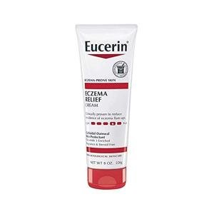 Eucerin Eczema Relief Cream, 8 Oz. Tube, Unscented, 1% Strength, Colloidal Oatmeal, 1 Count, #05805101392